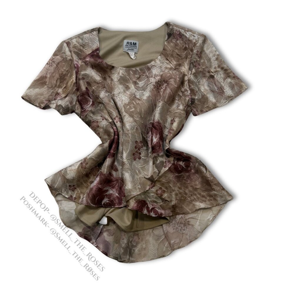 Vintage Y2K Layered Floral Blouse | Woman's 6P | R&M Richards